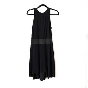 Maje Black Alissa Contrasting Waistline A-Line Dress Size‎ 1